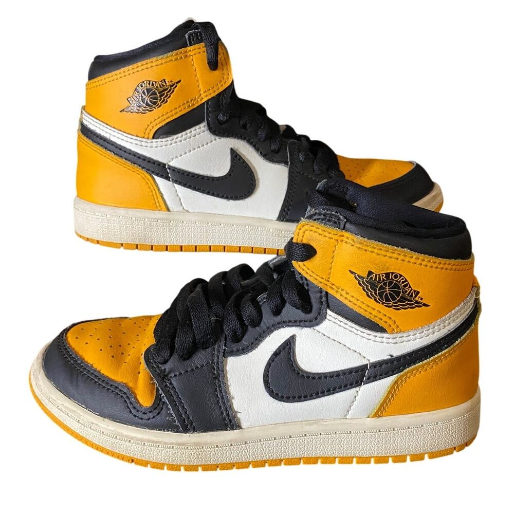 Nike Air Jordan 1 Retro High OG Taxi Youth 1Y Yellow Black AQ2664-711
